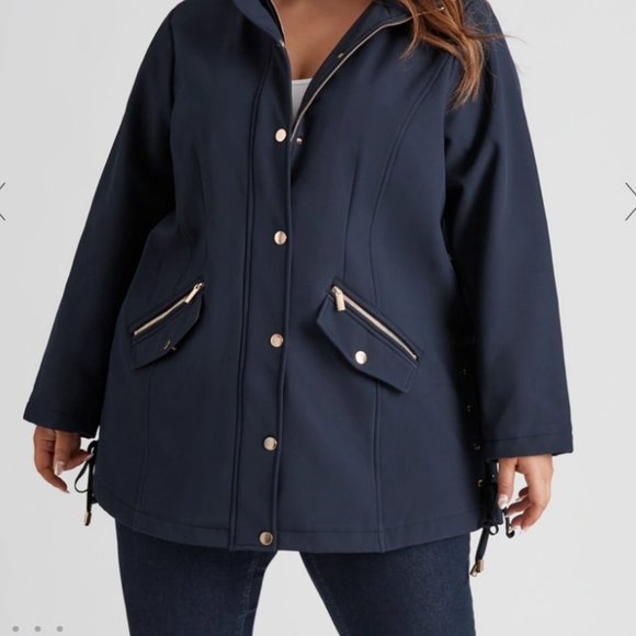 BEME Jackets & Blazers - BEME - Ponte tie jacket - blue - size 16 - nwt